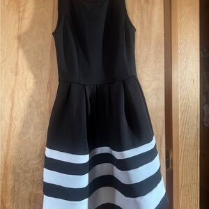 Apt. 9 Black and White Striped Mini Dress